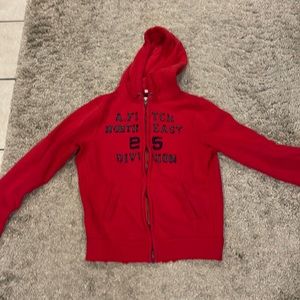 Abercrombie & Fitch Red Hoodie Sweater